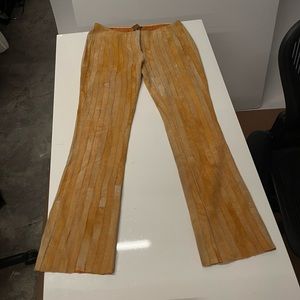 Suede leather pants